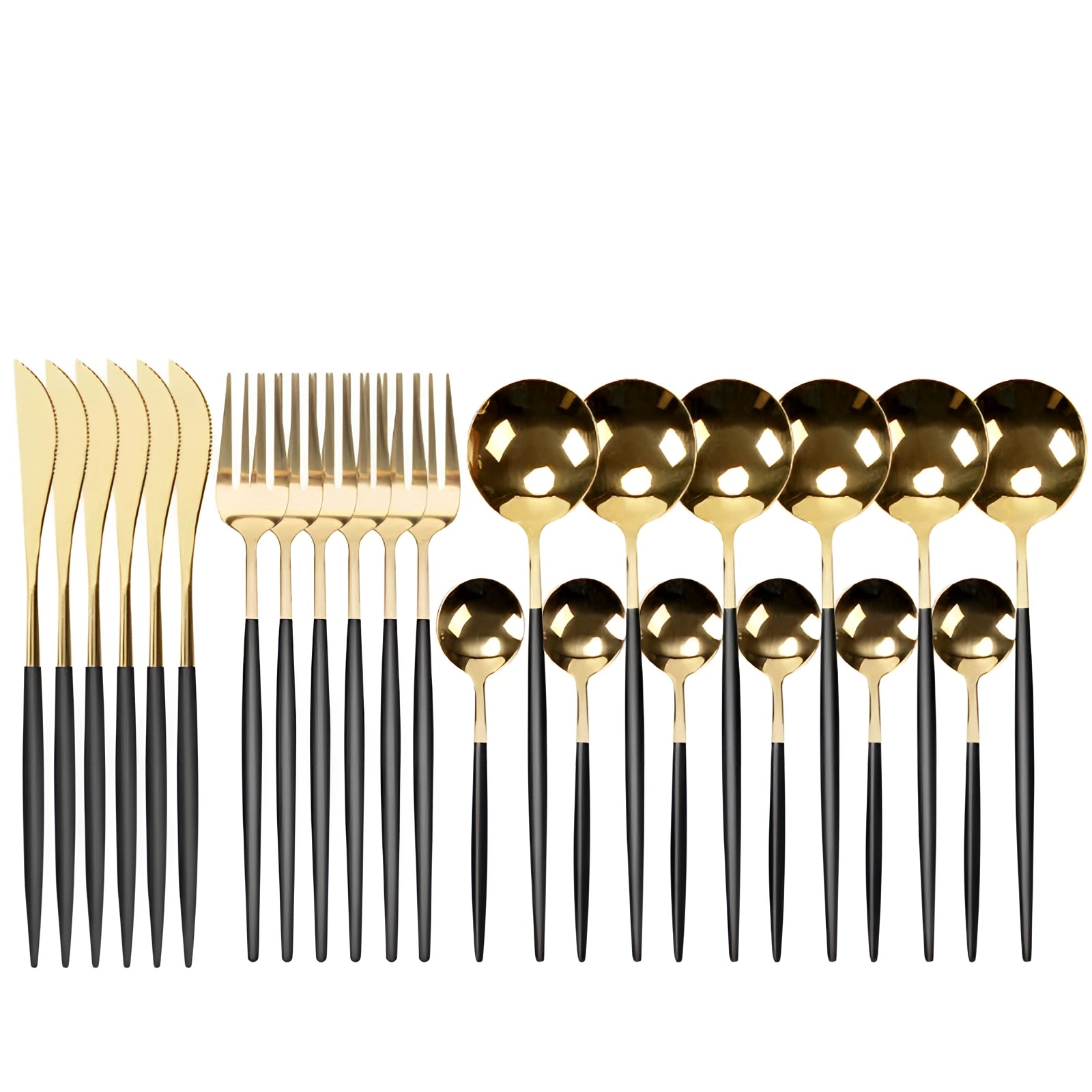 Matte Black Stainless Steel Flatware Set with Portable Case for Outdoor Use