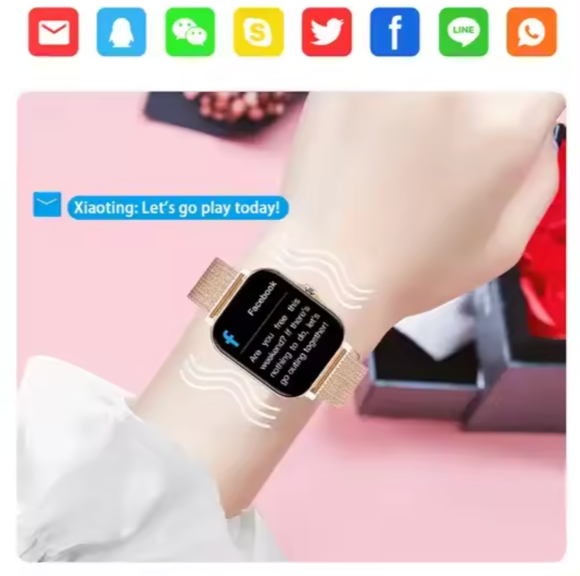 Health Monitoring Smartwatch with Touchscreen for Daily Fitness Tracking