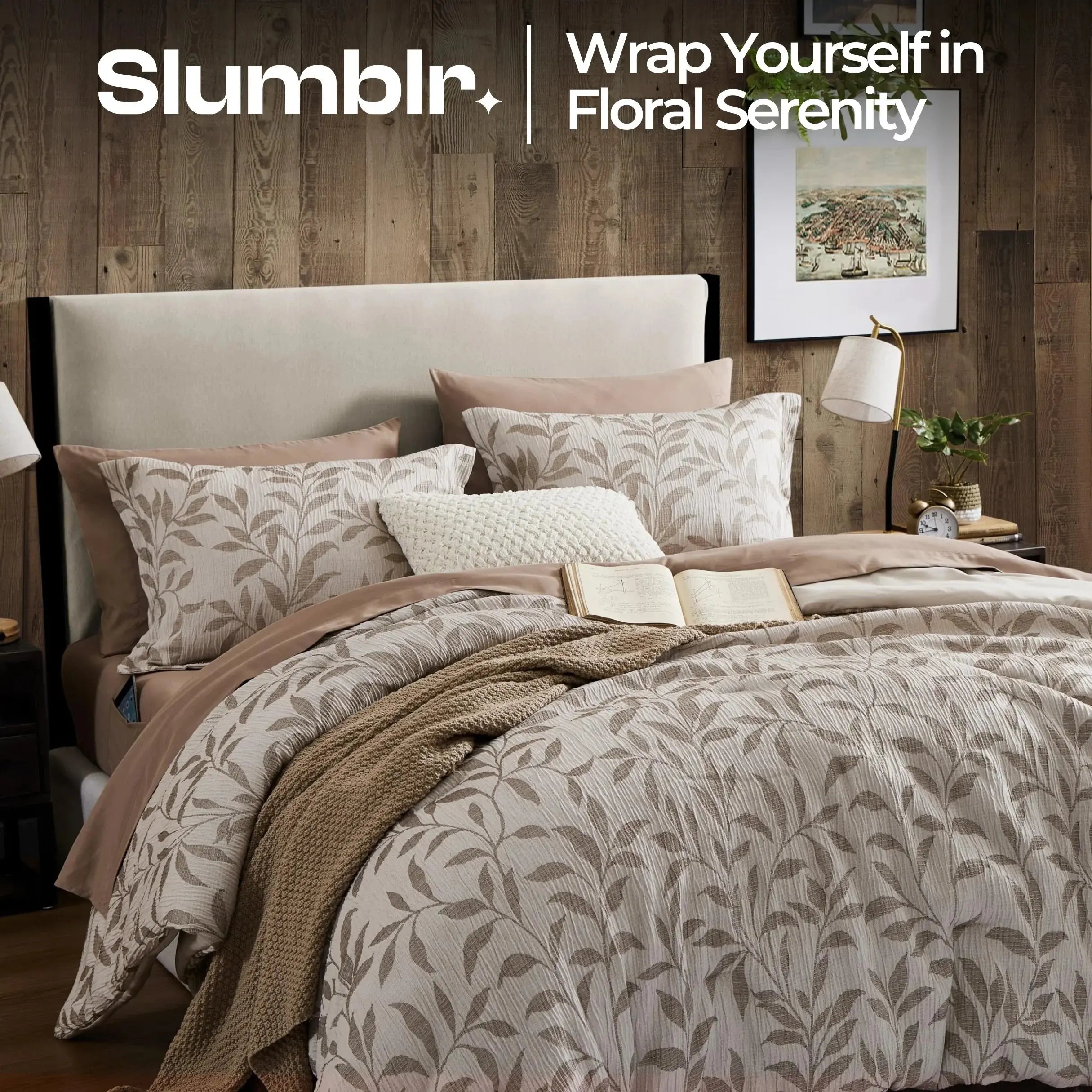 Floral Pattern Duvet Cover Set | Soft Microfiber with Concealed Zipper | Cozy Bedroom Style