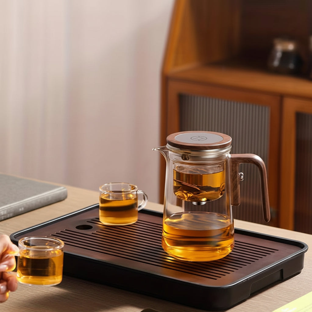 Glass Teapot with Stainless Steel Infuser for Loose Leaf Tea Brewing