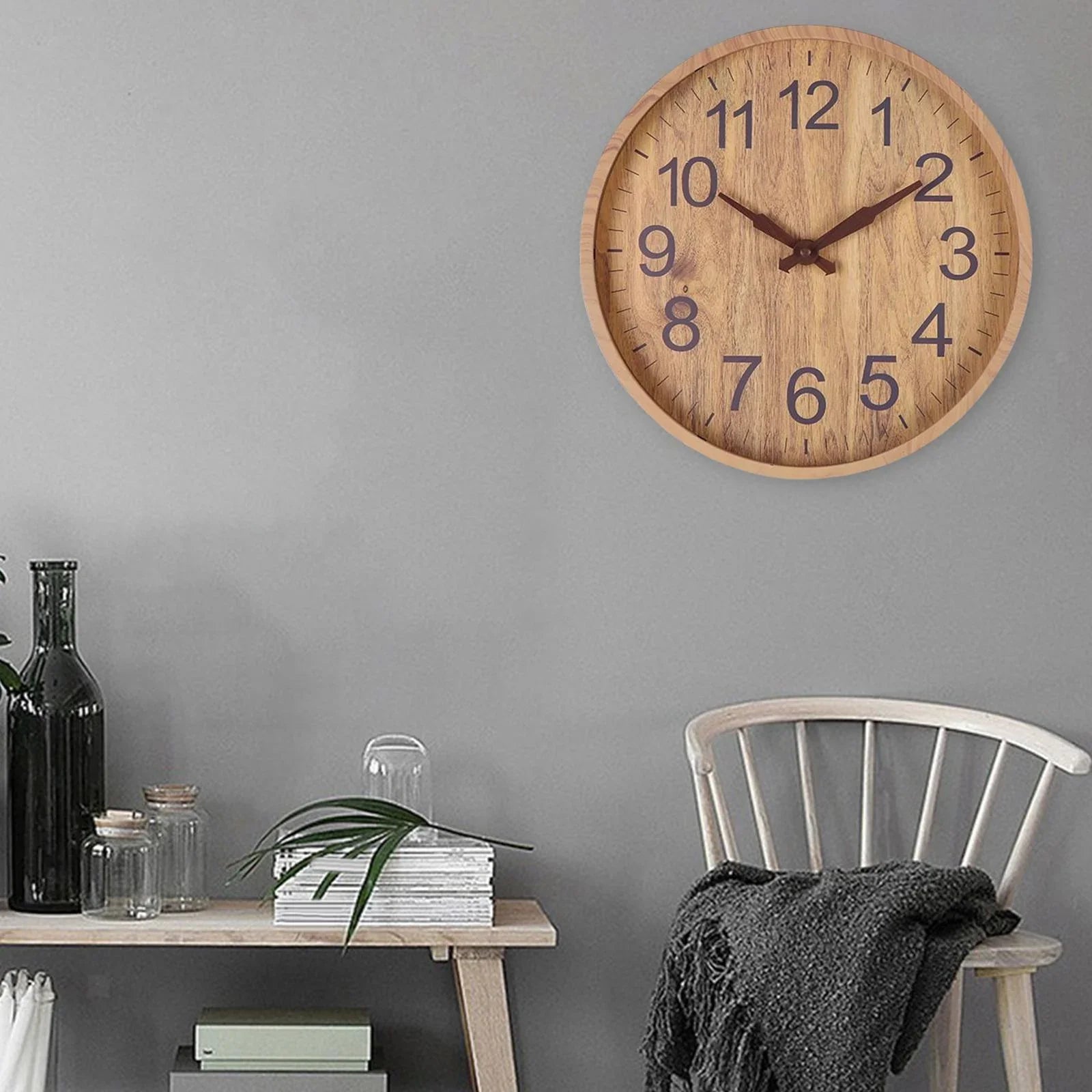 Contemporary Minimalist Quartz Wall Clock - 30 cm Size