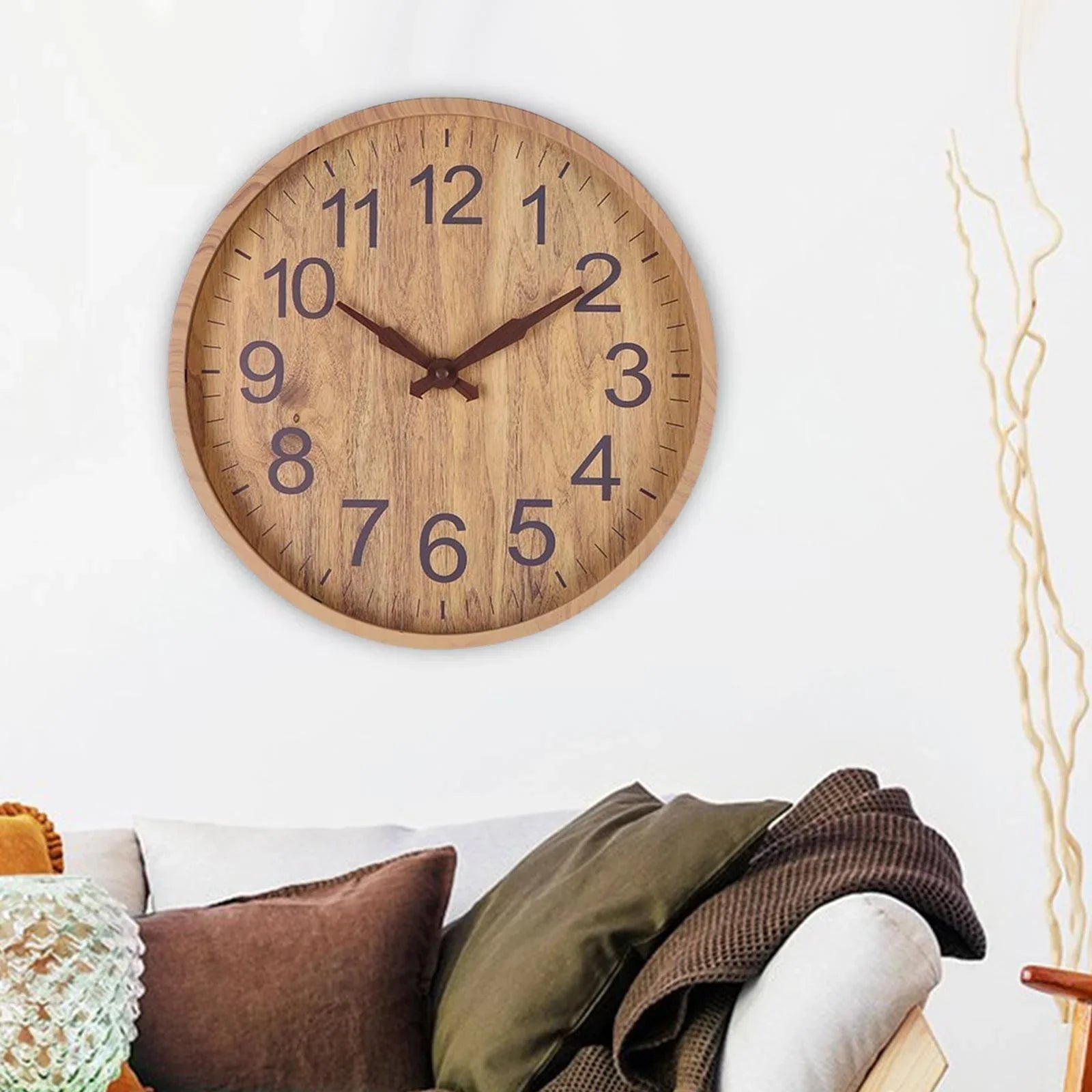 Contemporary Minimalist Quartz Wall Clock - 30 cm Size