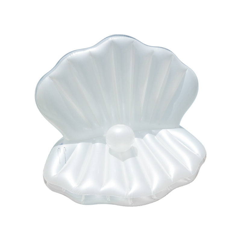 Inflatable Lounge Chair with Shell Shape – Durable PVC for Poolside Relaxation