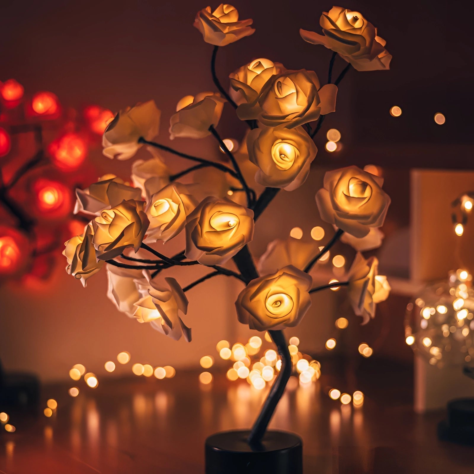 Soft Light Rose Lamp with LED – Energy Efficient Design for Romantic Atmosphere