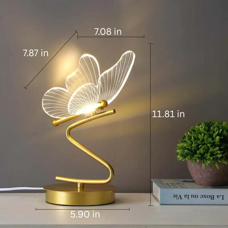 Modern Butterfly Design LED Desk Lamp for Ambient Illumination
