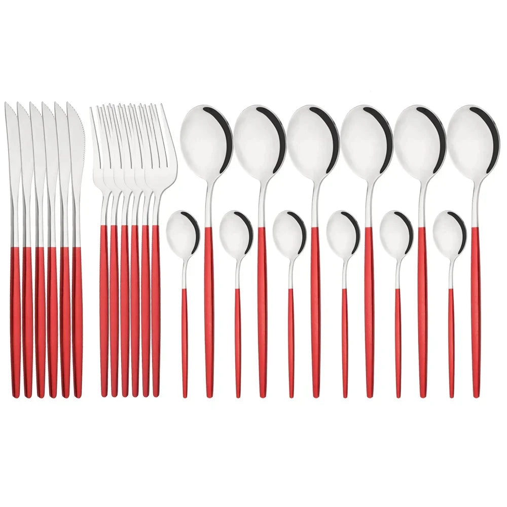 Modern Pink Cutlery Set with Ergonomic Design – Elegant Flatware for All Occasions