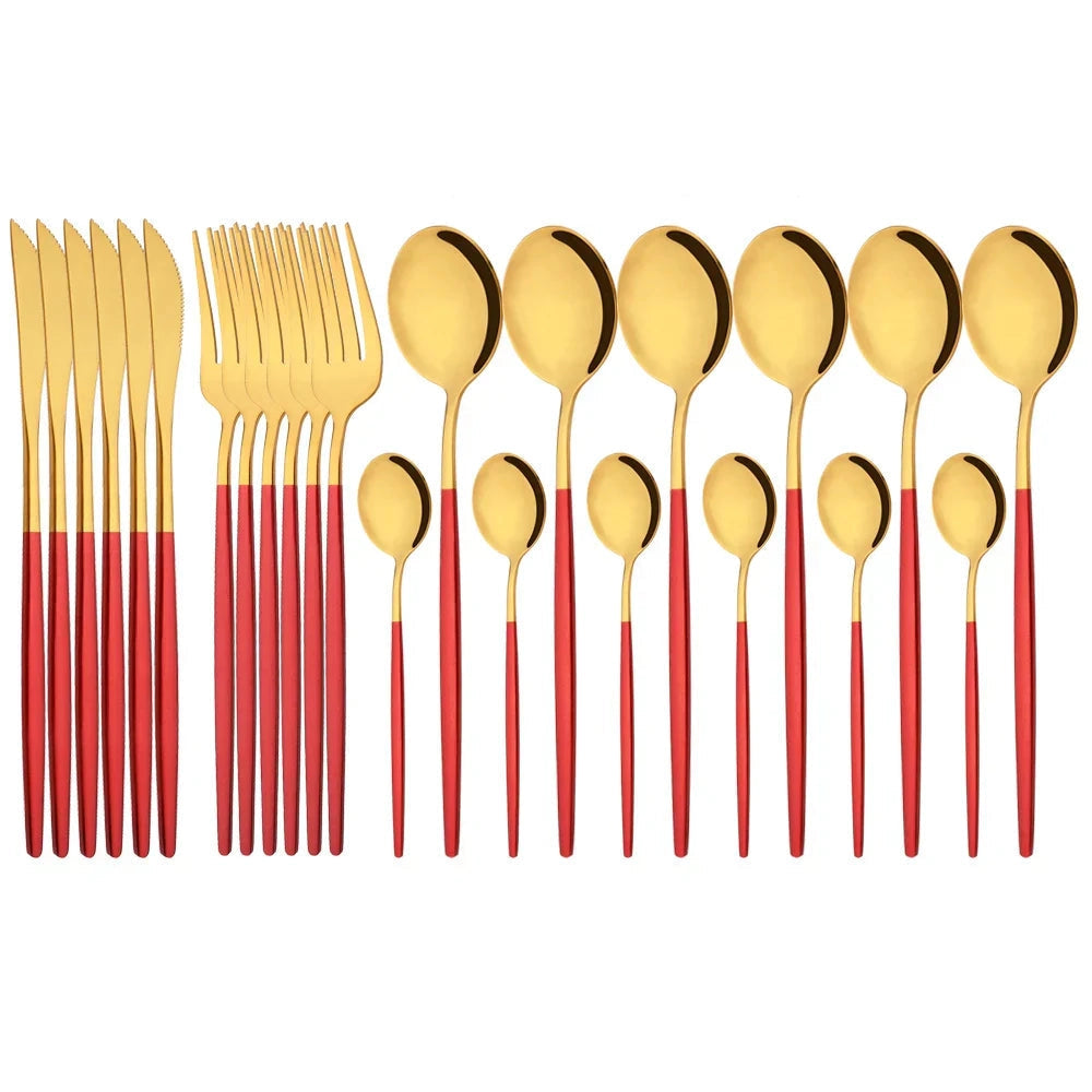 Modern Pink Cutlery Set with Ergonomic Design – Elegant Flatware for All Occasions