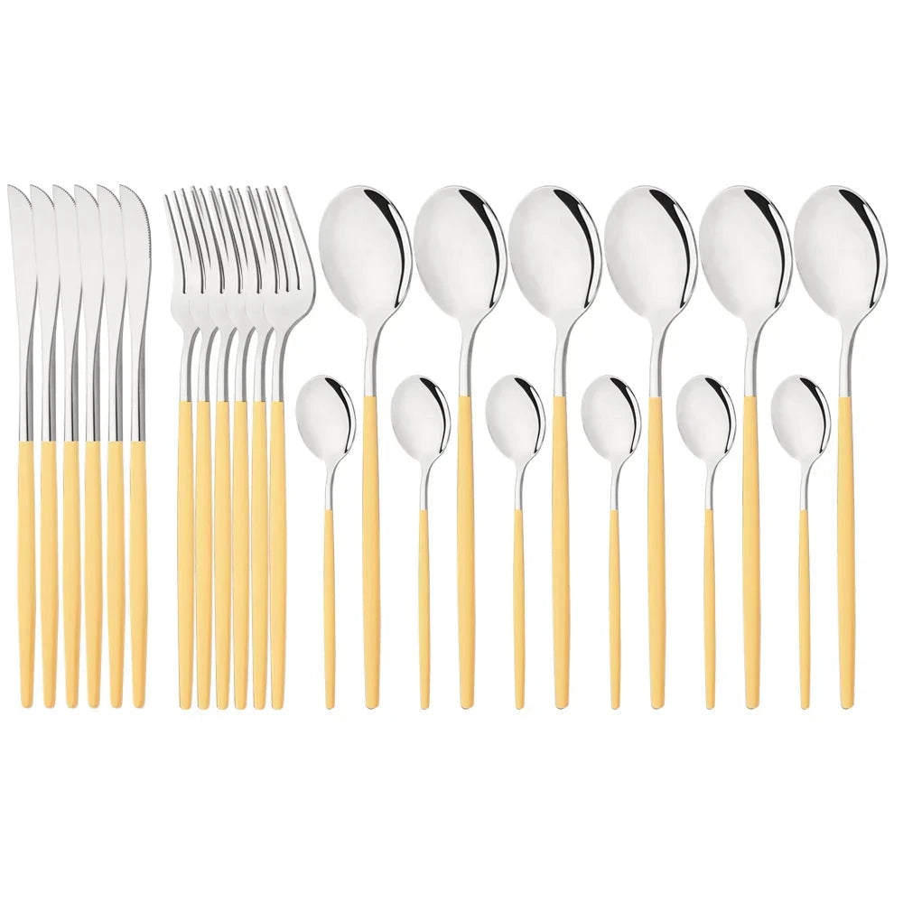 Modern Pink Cutlery Set with Ergonomic Design – Elegant Flatware for All Occasions