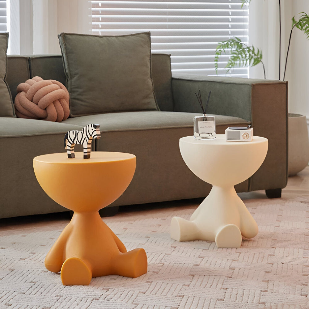Chic Round Coffee Table with Sleek Side Table for Any Room