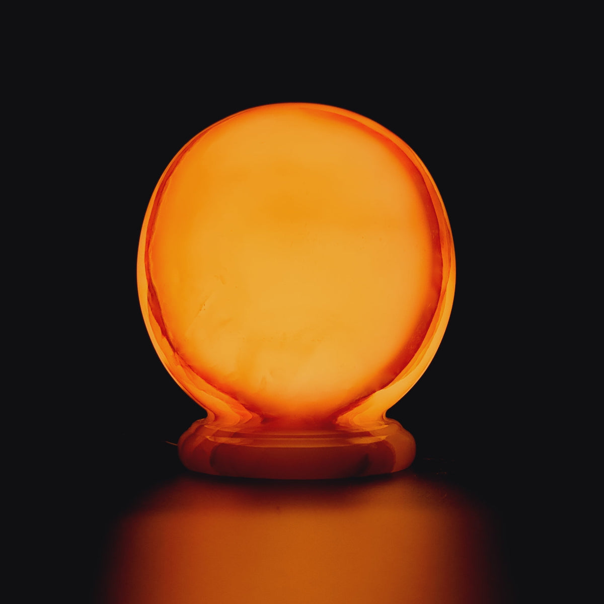 Sophisticated Round Lamp with Stone Aesthetic for Any Space