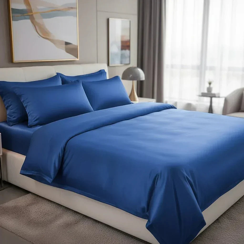 SerenitySoft Satin Fitted Sheet for Ultimate Comfort