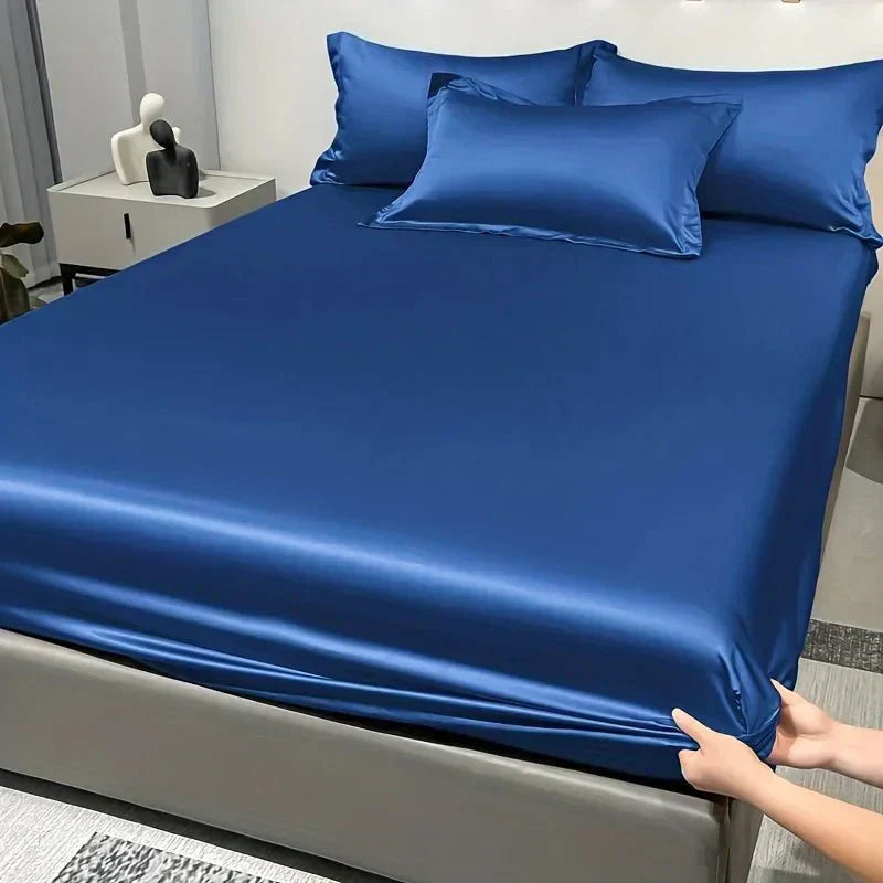 SerenitySoft Satin Fitted Sheet for Ultimate Comfort