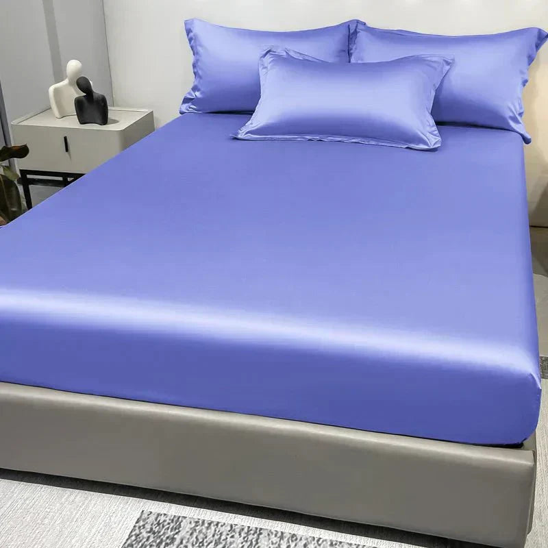 SerenitySoft Satin Fitted Sheet for Ultimate Comfort