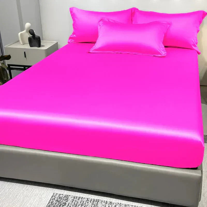SerenitySoft Satin Fitted Sheet for Ultimate Comfort