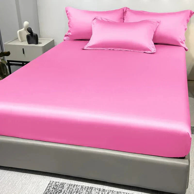 SerenitySoft Satin Fitted Sheet for Ultimate Comfort