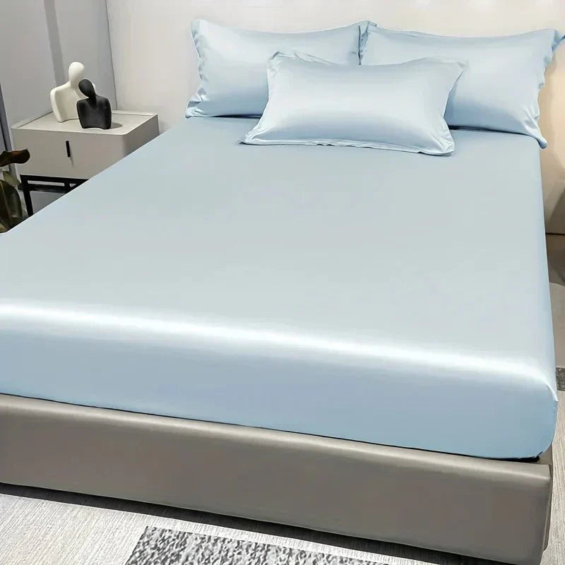 SerenitySoft Satin Fitted Sheet for Ultimate Comfort