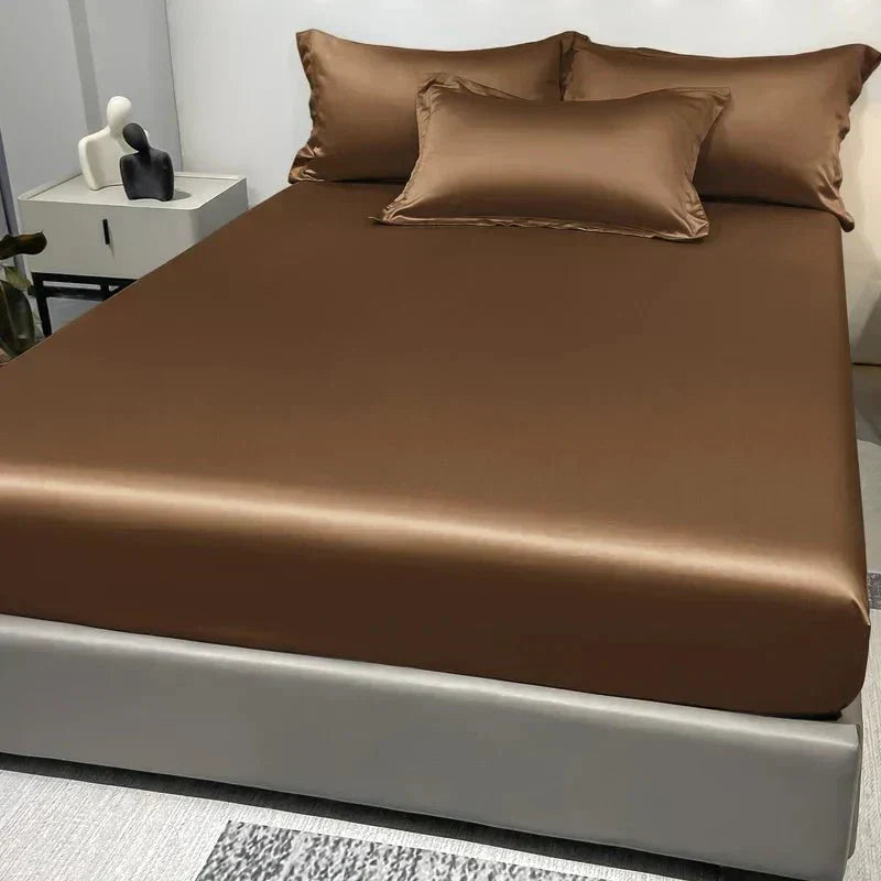 SerenitySoft Satin Fitted Sheet for Ultimate Comfort