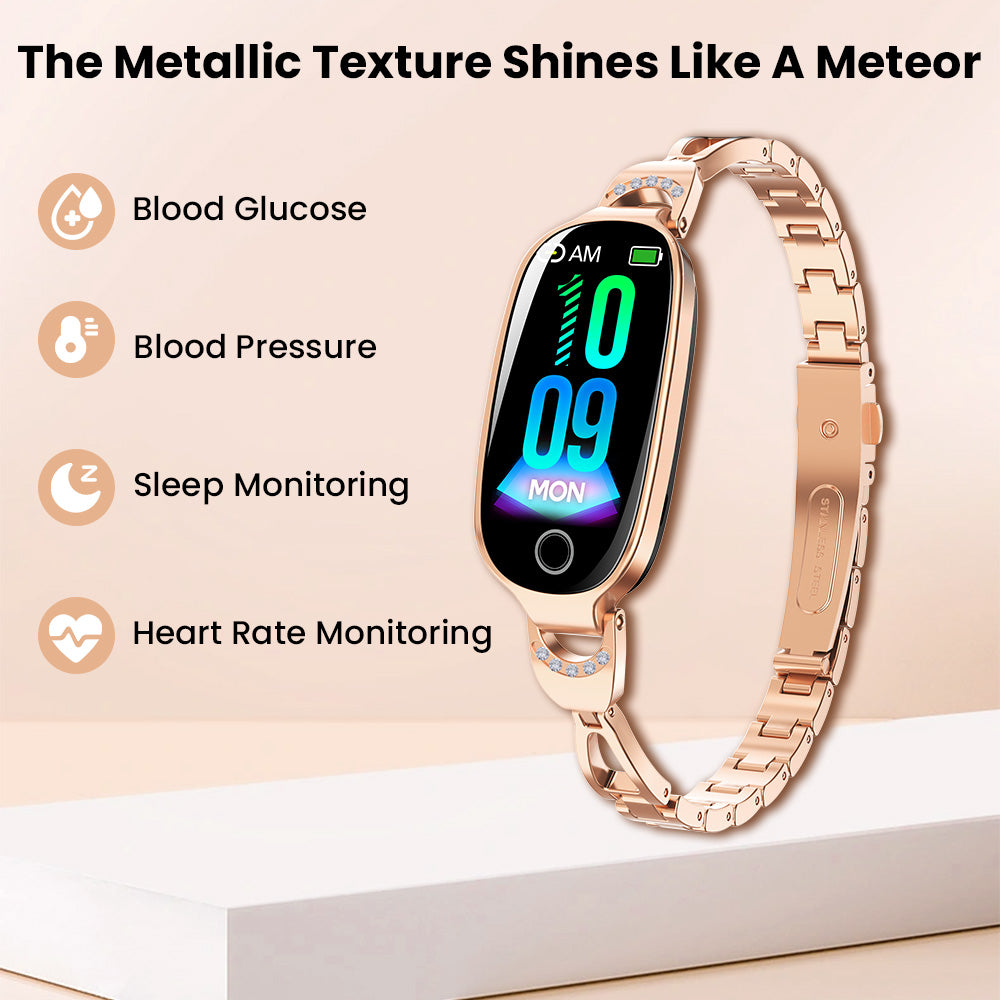 Luxury Health Tracking Smartwatch with Blood Sugar and Pressure Monitor