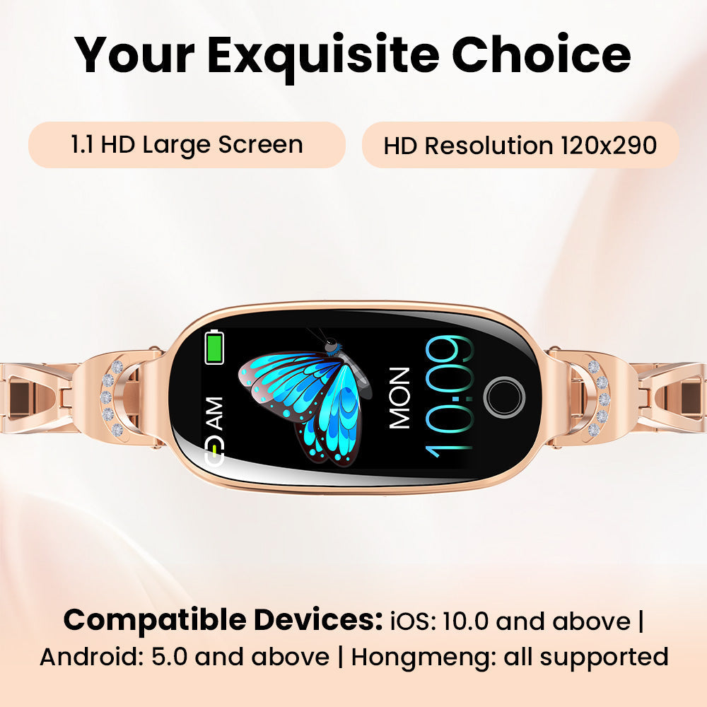Luxury Health Tracking Smartwatch with Blood Sugar and Pressure Monitor