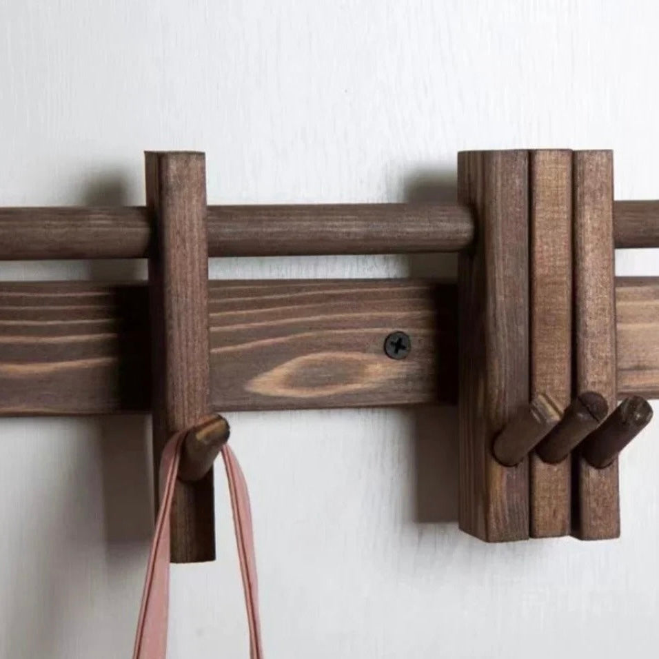 Coat Rack for Wall with 6 Detachable Hooks
