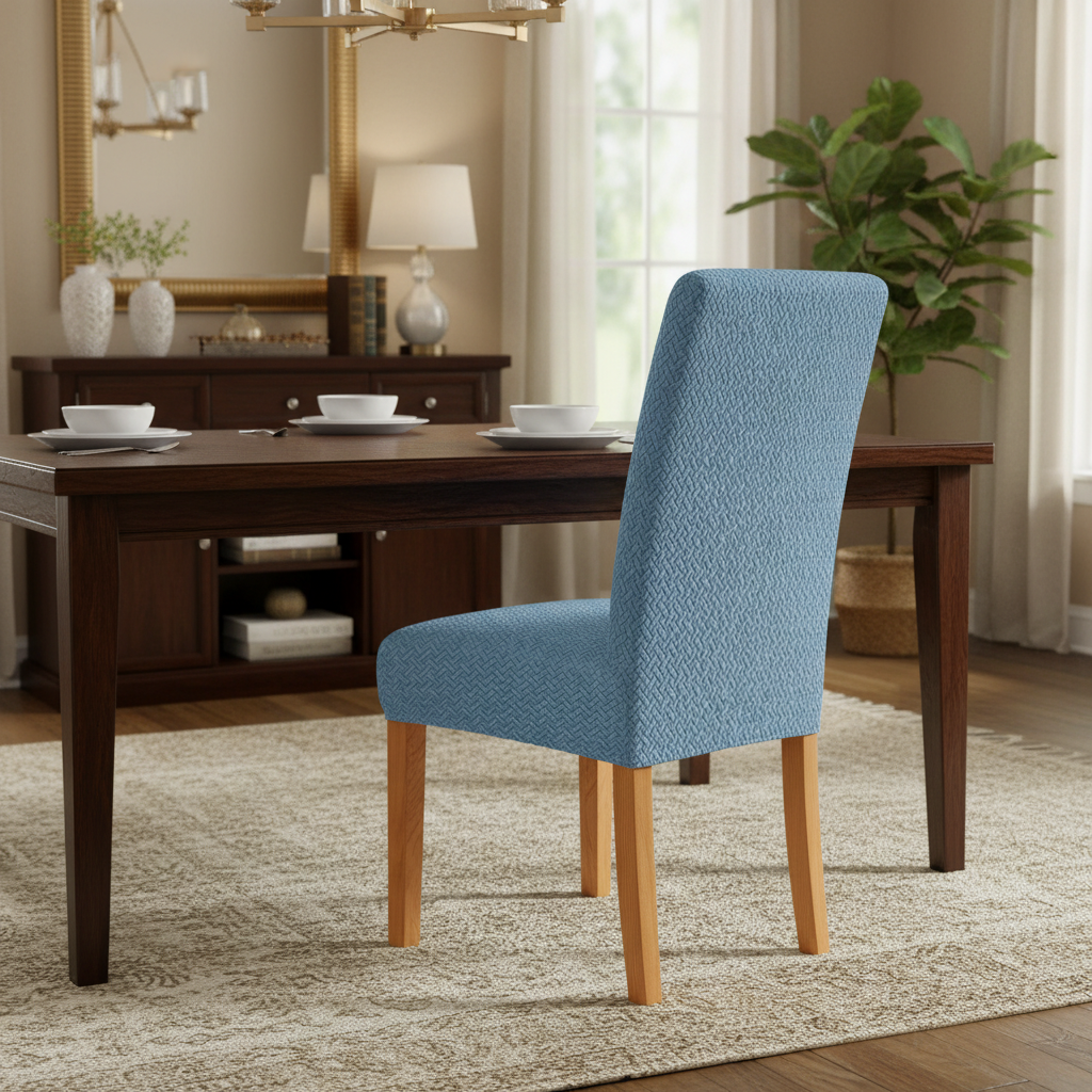 Stretch Fit Velvet Chair Covers for Dining – Elegant Protective Slipcovers