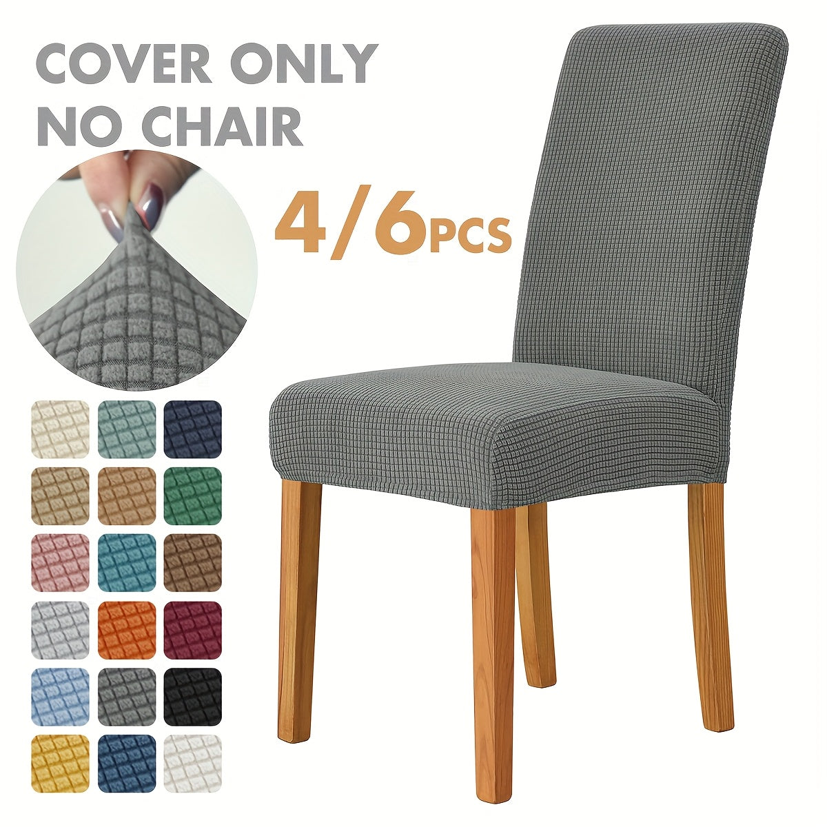 Stretch Fit Velvet Chair Covers for Dining – Elegant Protective Slipcovers