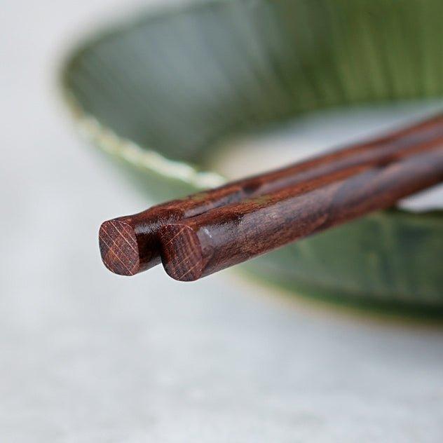 Japanese Cuisine Chopsticks Set - Wooden with Golden Cherry Blossom Design
