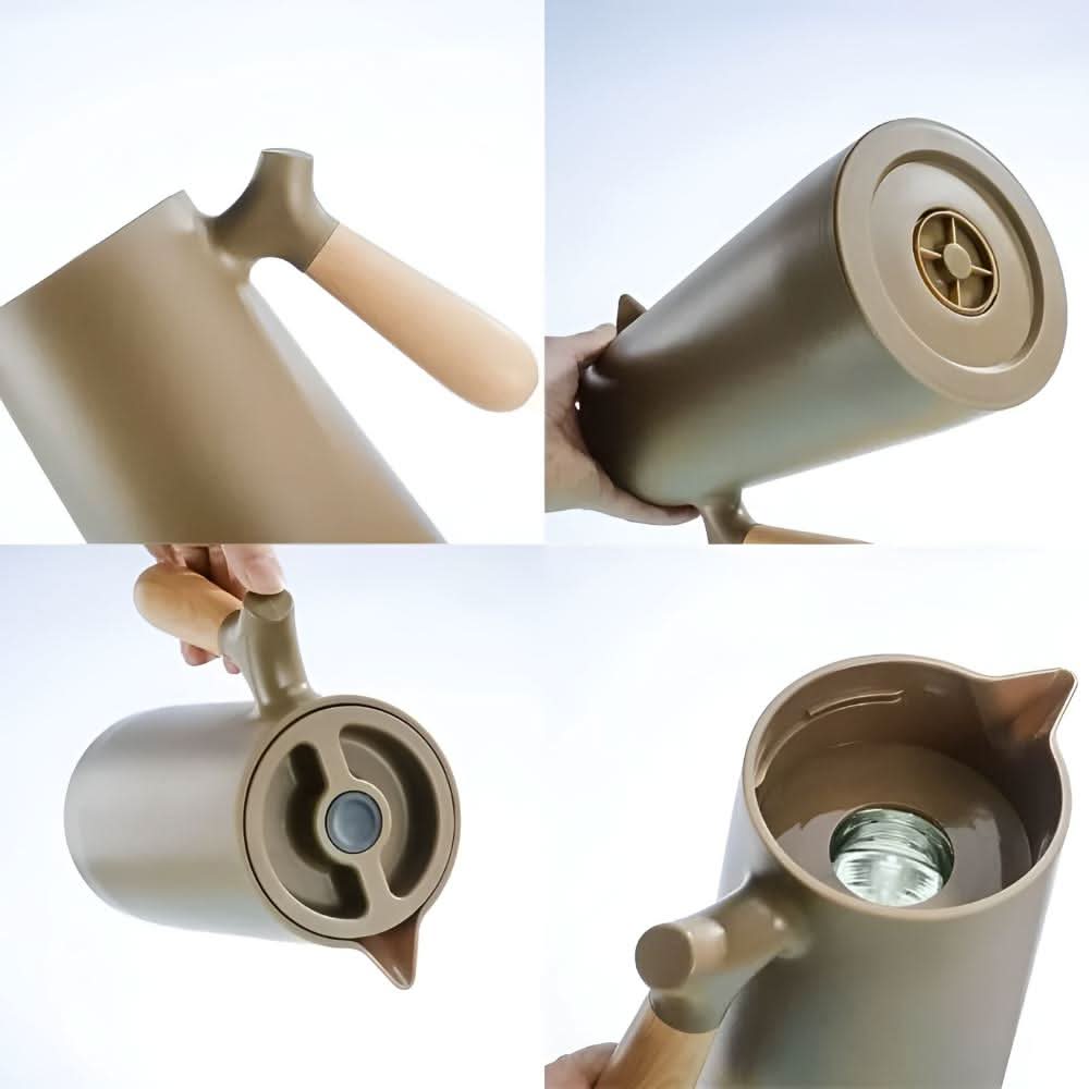 Sophisticated Insulated Glass Carafe with Wood Handle