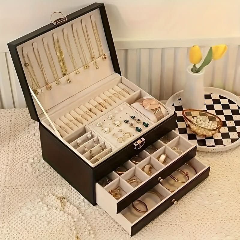 Chic Leather Jewelry Organizer for Effortless Elegance