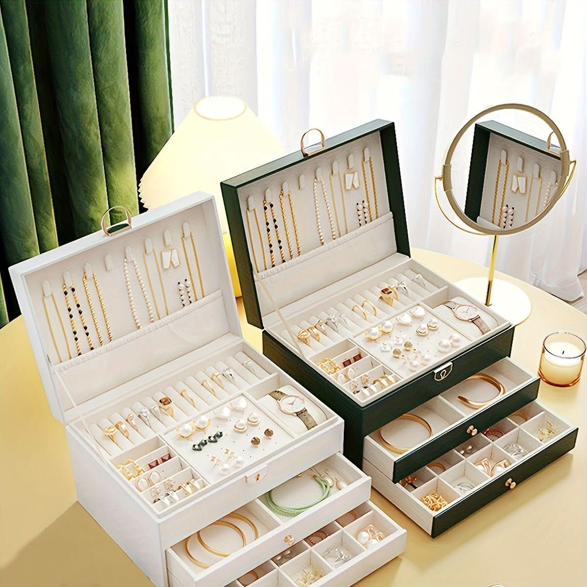 Chic Leather Jewelry Organizer for Effortless Elegance