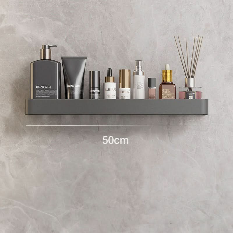 Elegant Wall-Mounted Bathroom Shelf with Towel Rack - Easy Install