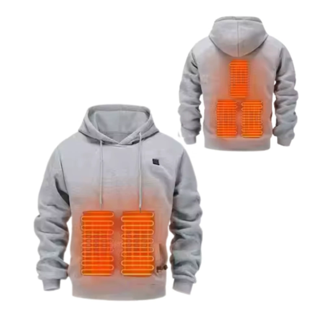 Men's Heated Hoodie with Five Heating Zones