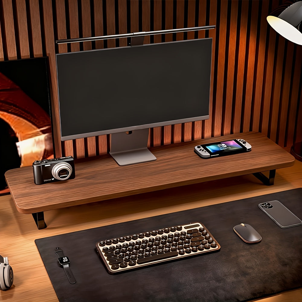 Ergonomic Monitor Riser for Elevated Workspace | Space-Saving Stand