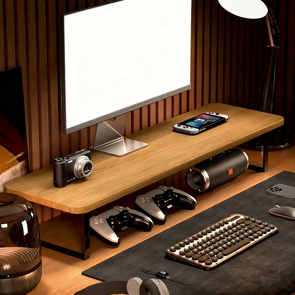 Ergonomic Monitor Riser for Elevated Workspace | Space-Saving Stand