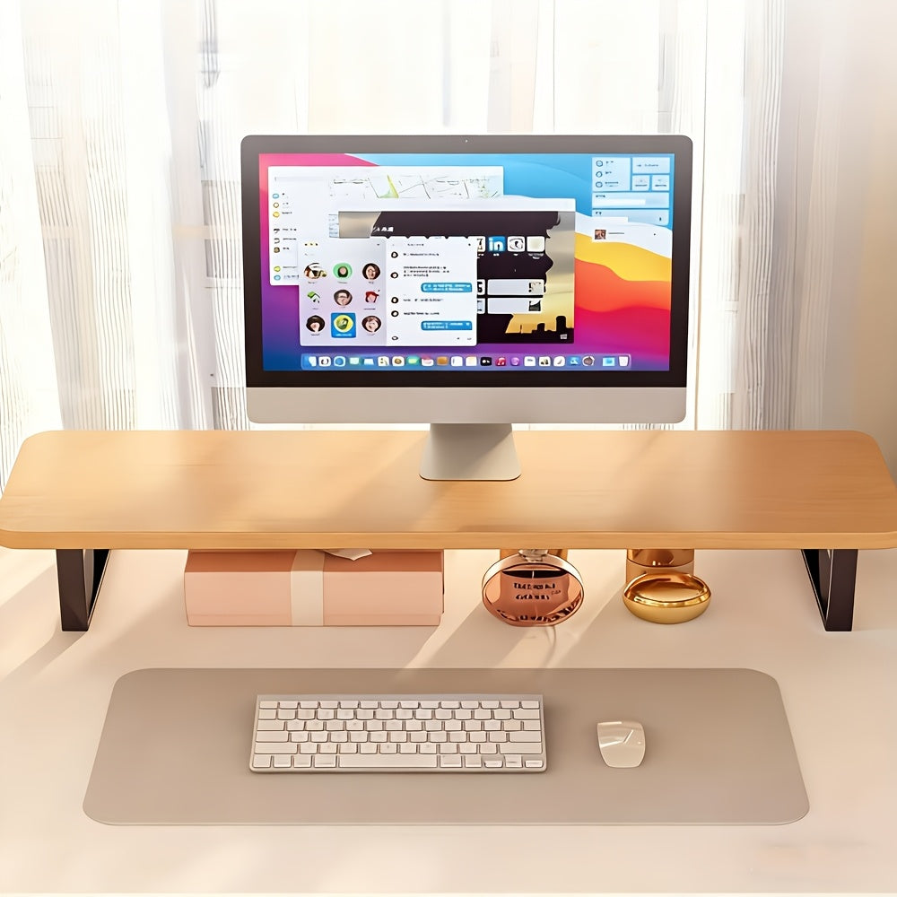 Ergonomic Monitor Riser for Elevated Workspace | Space-Saving Stand