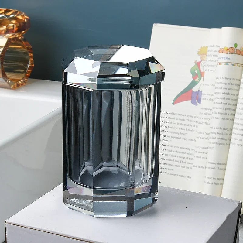 Elegant Bathroom Accessories Set in Crystal Glass – Timeless Design for Stylish Decor