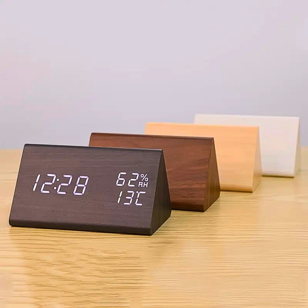 TimberGlow – Stylish LED Alarm Clock with Smart Features