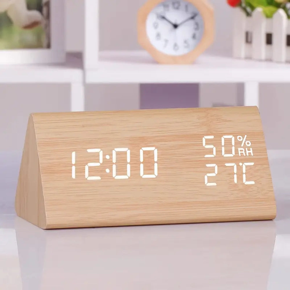 TimberGlow – Stylish LED Alarm Clock with Smart Features