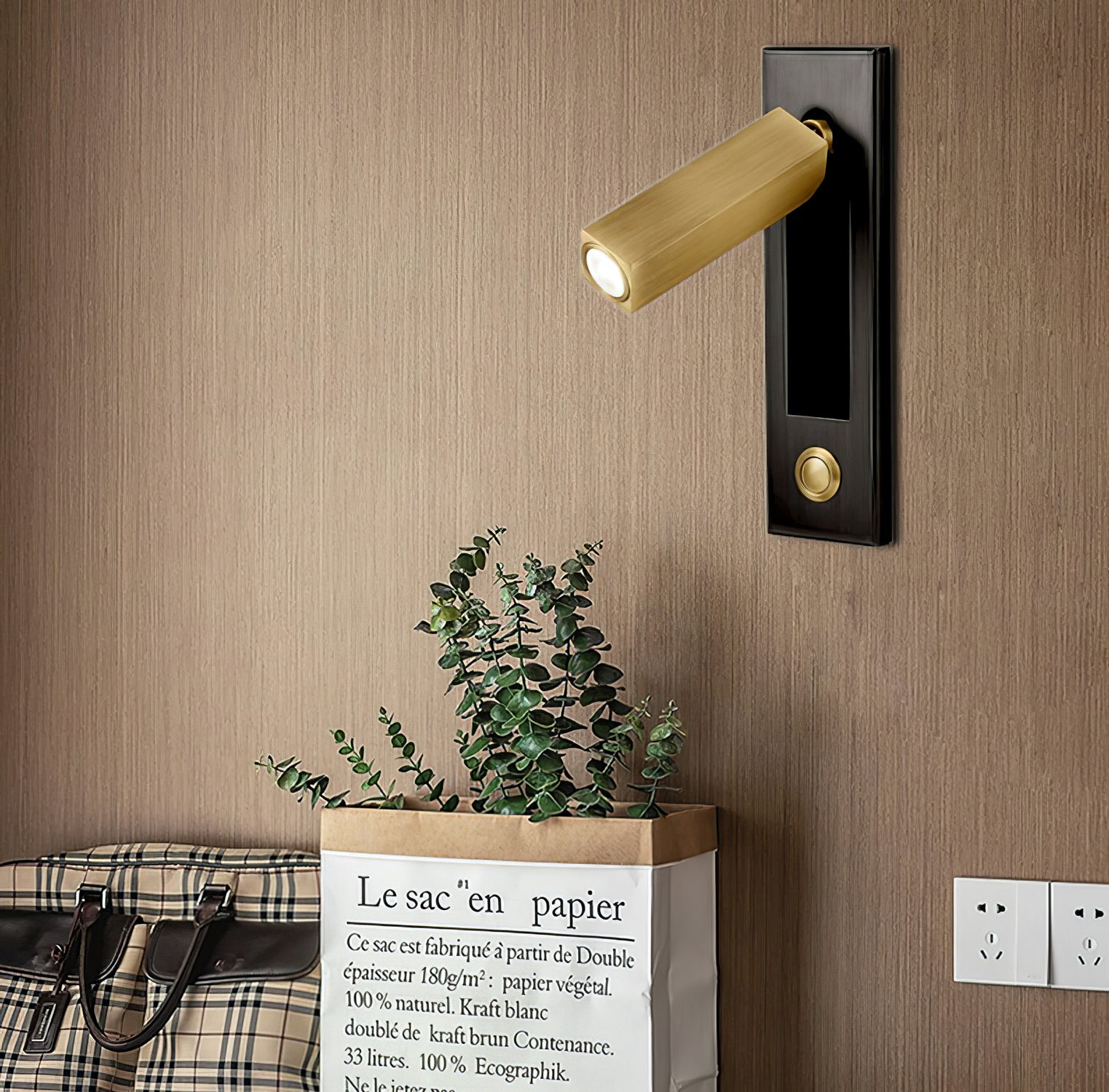 Compact Wall-Mounted Night Light with Built-In Shelf