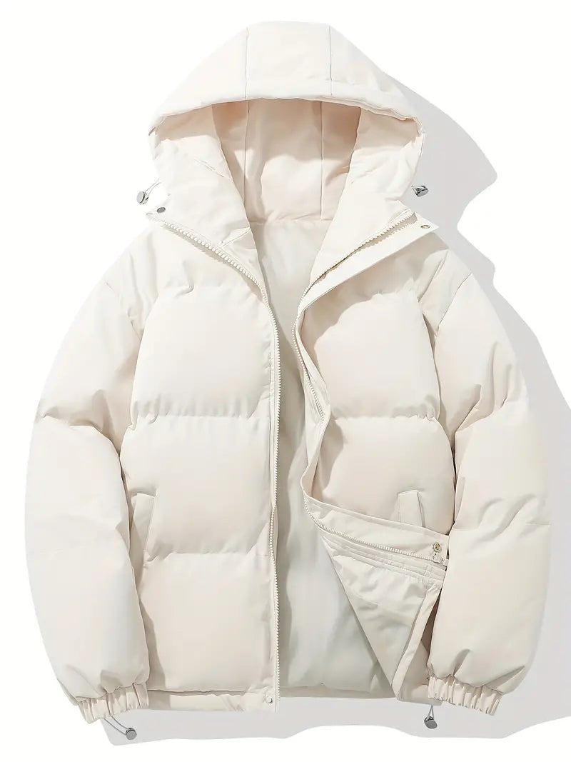 Hooded Puffer Jacket | Quilted Lightweight Insulation | Zipper Closure & Adjustable Hem | Warmth and Comfortable Fit