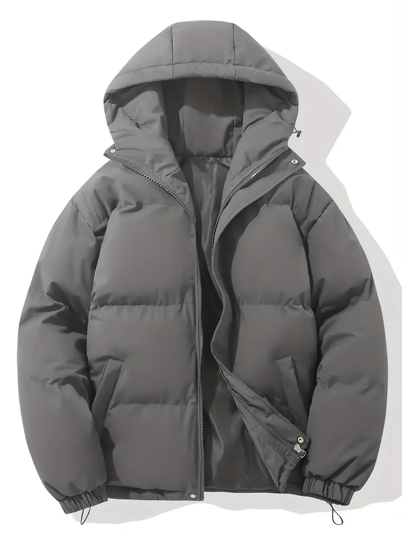 Hooded Puffer Jacket | Quilted Lightweight Insulation | Zipper Closure & Adjustable Hem | Warmth and Comfortable Fit