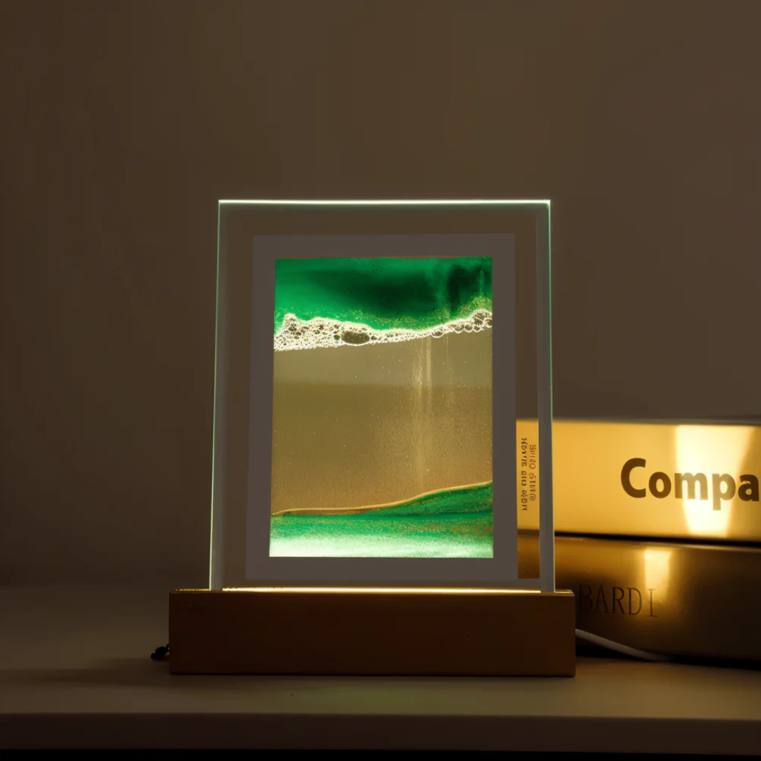 Soothing Sand Art LED Table Lamp – Unique Quicksand Night Light