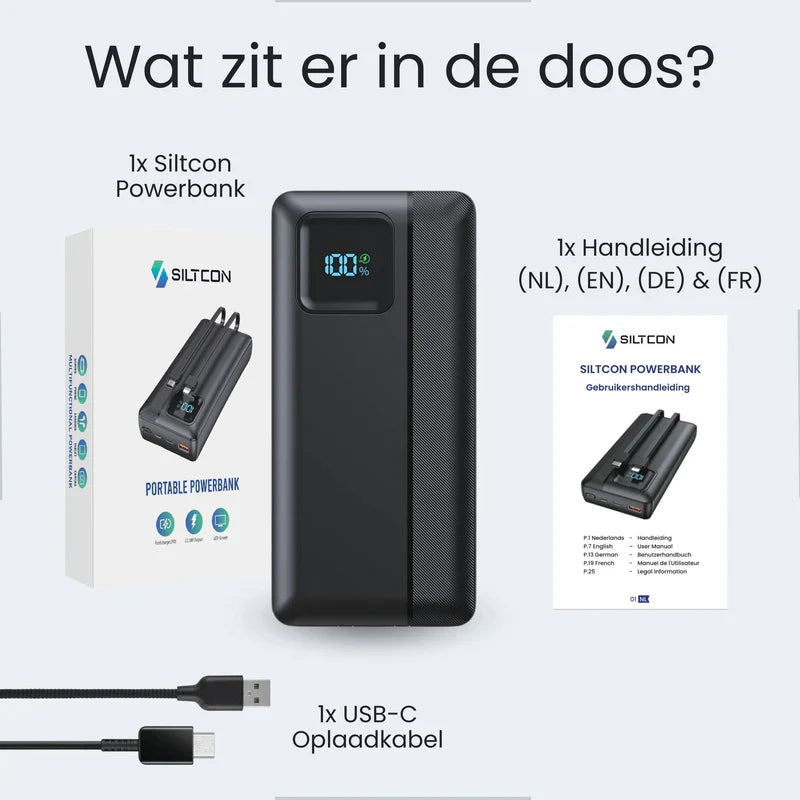 30000 mAh Charging Station with LED Display for Energy Storage