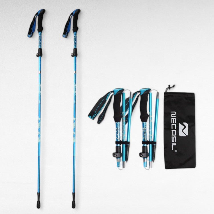 Lightweight Hiking Poles with Adjustable Height and Non-Slip Handles