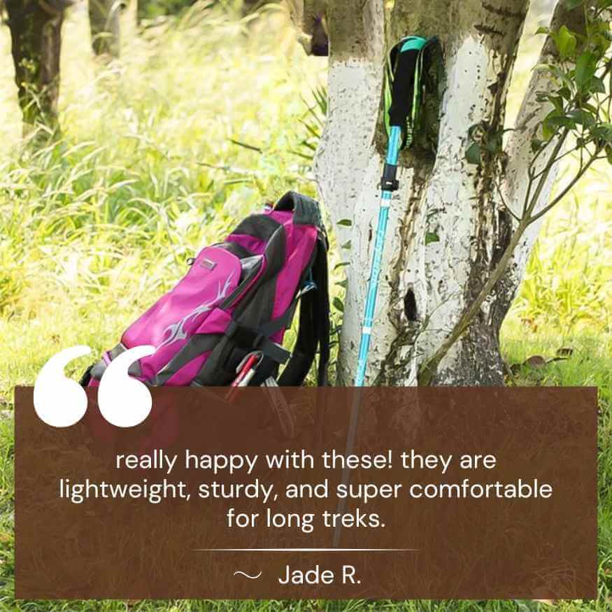 Lightweight Hiking Poles with Adjustable Height and Non-Slip Handles