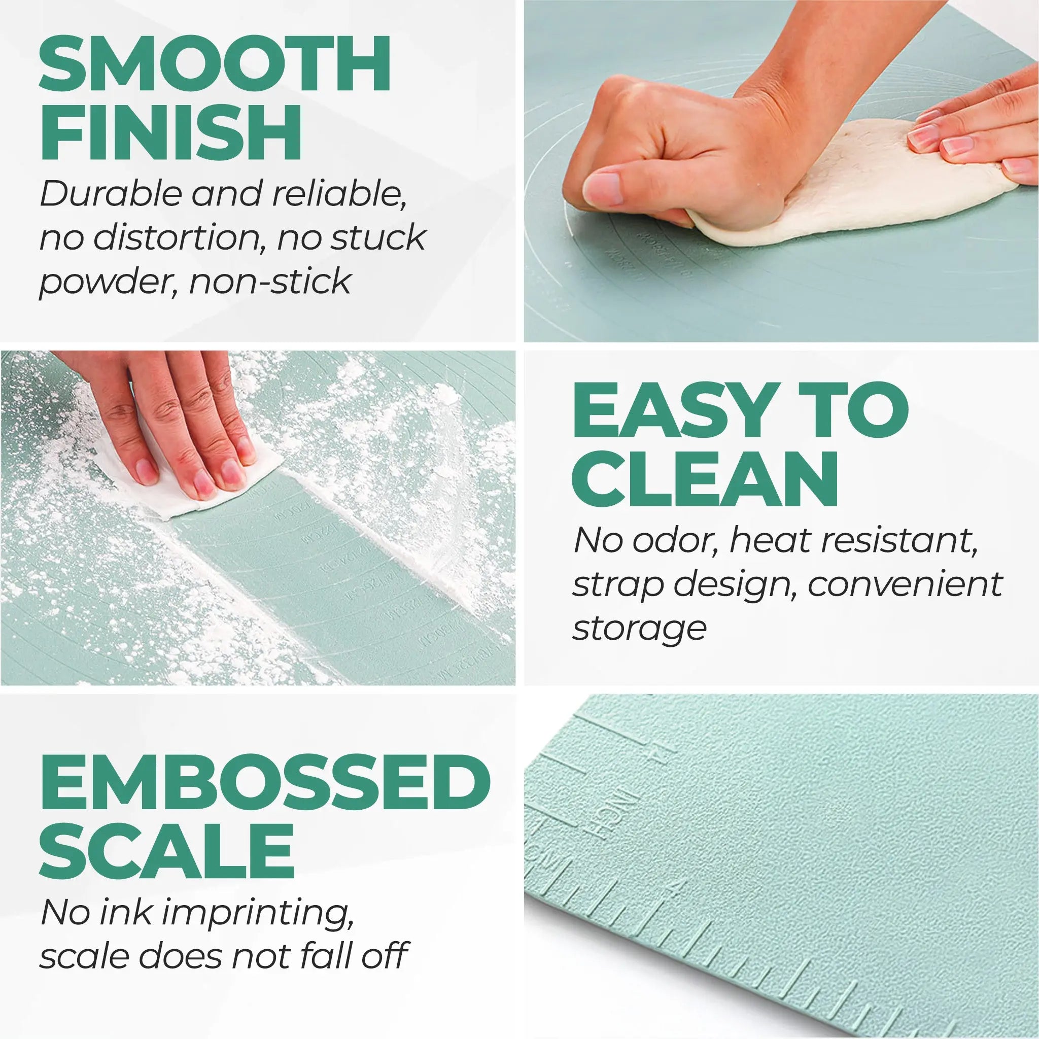 Extra Large Non-Stick Silicone Baking Mat for Dough Kneading and Rolling