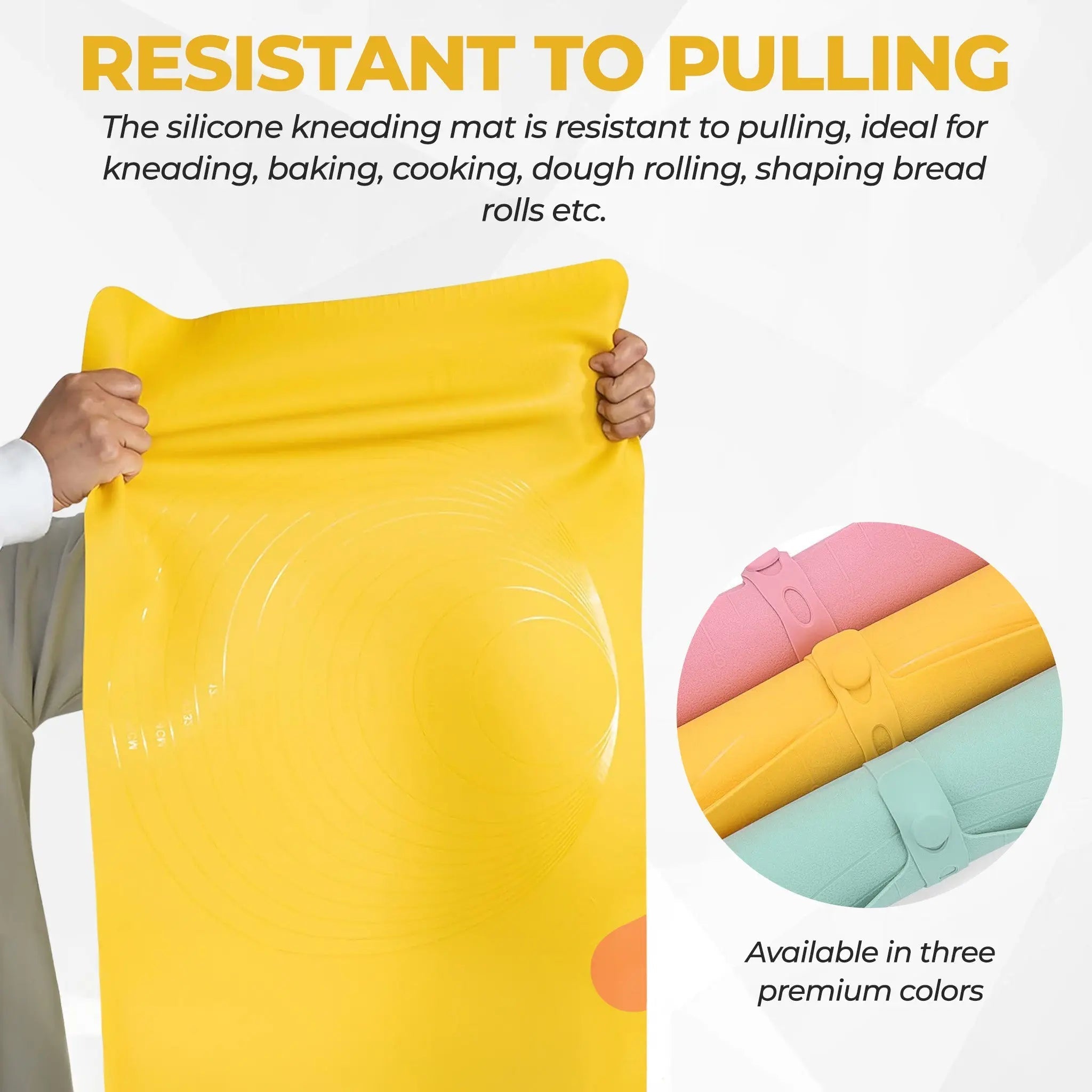 Extra Large Non-Stick Silicone Baking Mat for Dough Kneading and Rolling