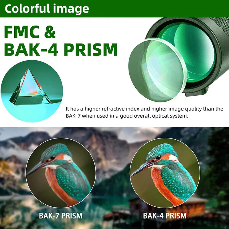 Compact Monocular Telescope for Bird Watching – 80x Magnification