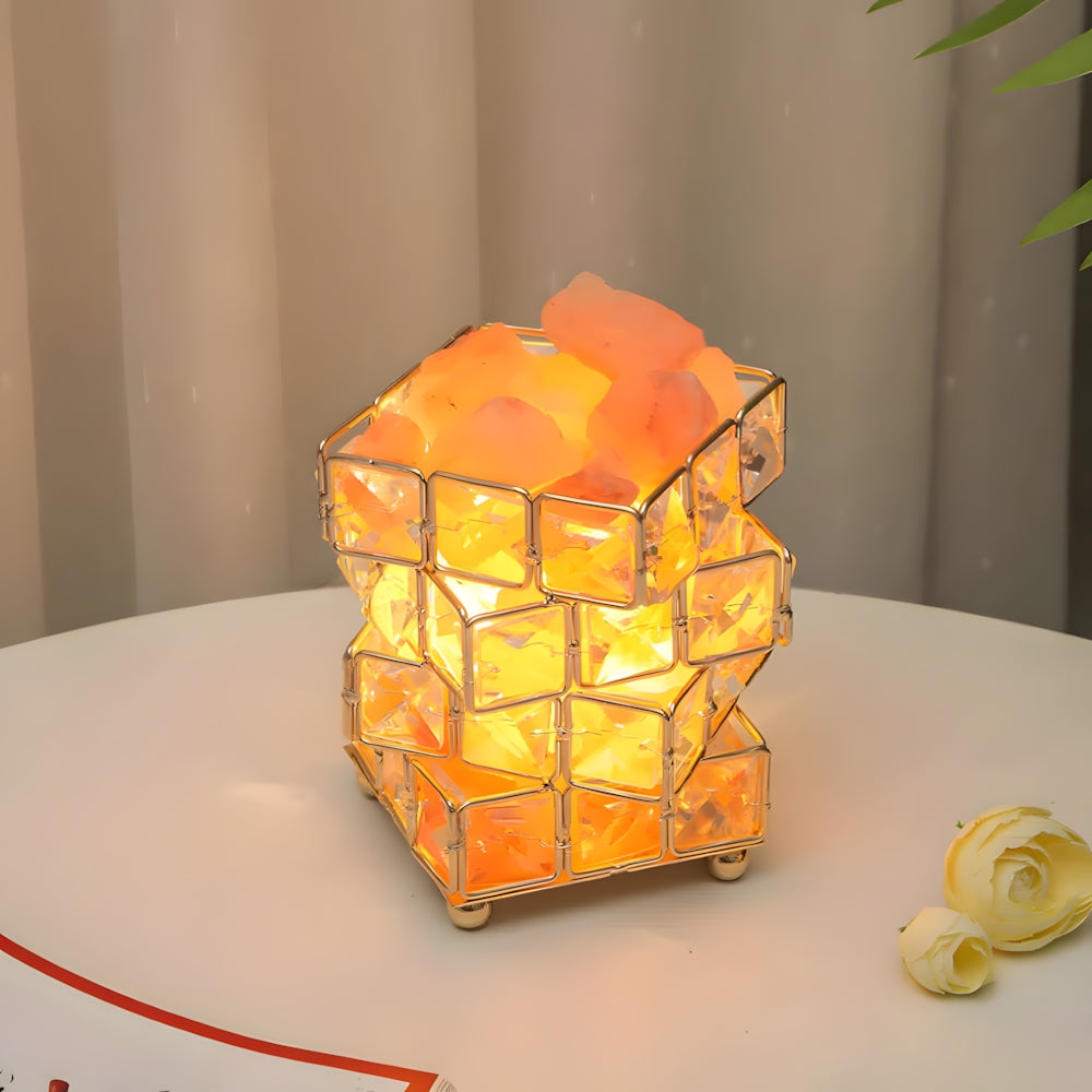 Sleek Square Crystal Table Lamp with Touch Control – Ideal for Any Room