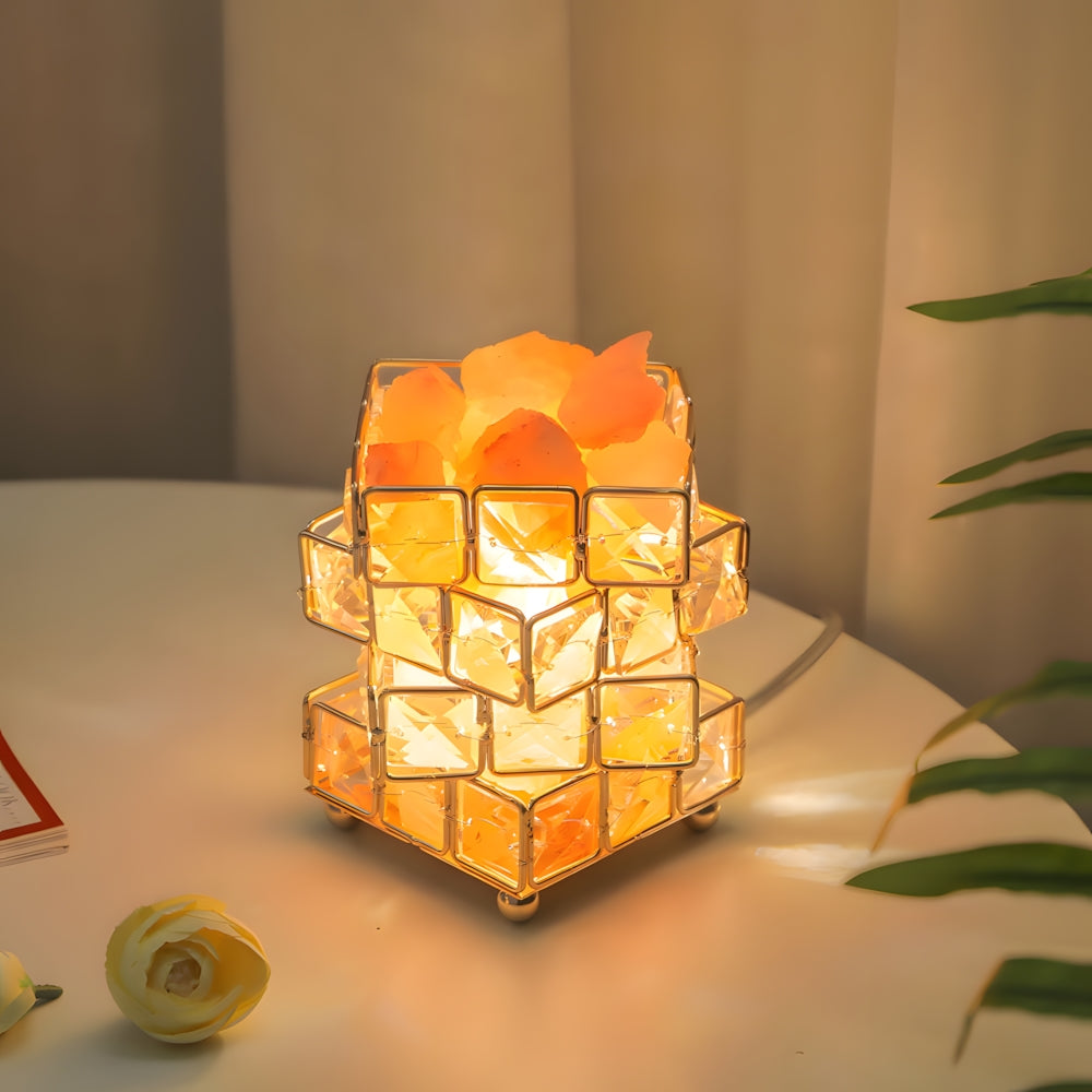 Sleek Square Crystal Table Lamp with Touch Control – Ideal for Any Room